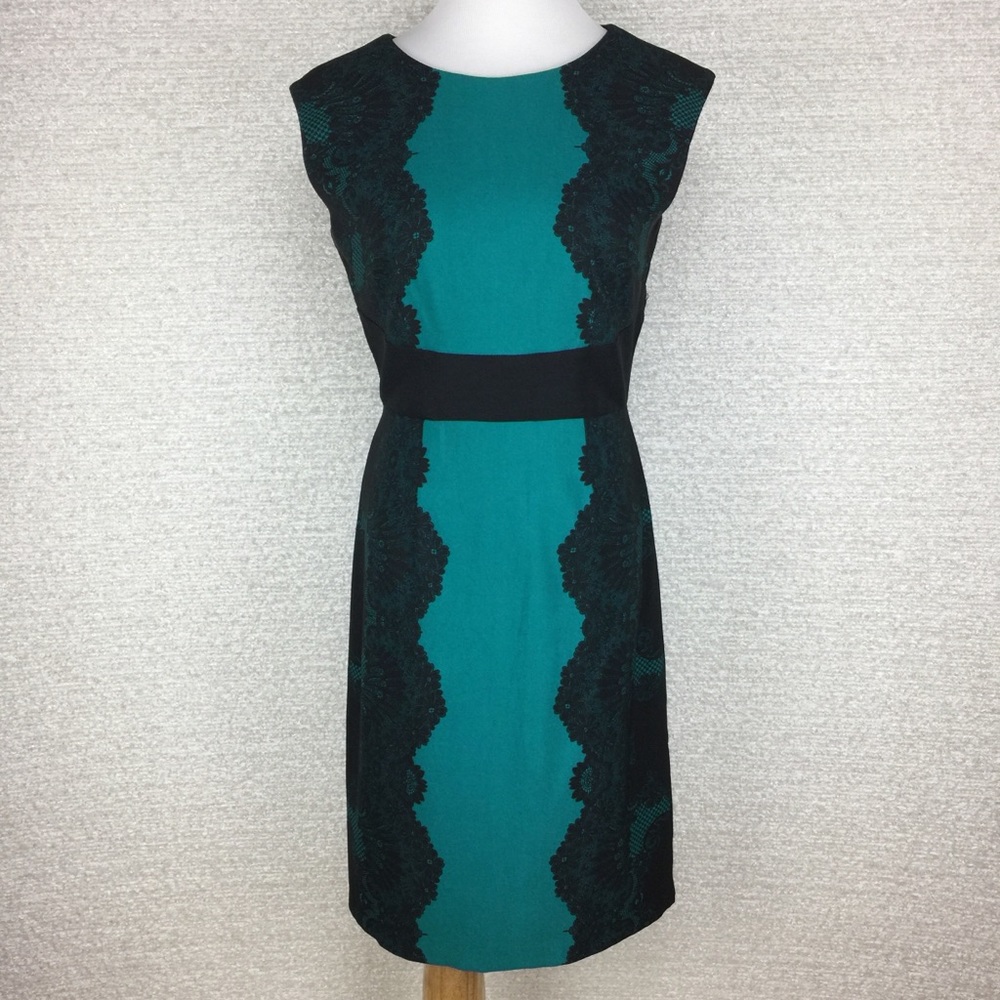 NY& Co black green sheath dress. Size 2
